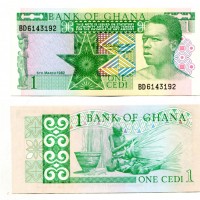 Ghana: 1 cedi 06/03/1982 (Pick#17b)
