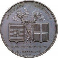 Savoia, Carlo Alberto (1831-1849): medaglia 1831 coniata a Torino per il matrimonio di Ferdinando I d'Asburgo con Maria Anna Pia di Savoia, opus G.Ferraris (Turricchia, Sardegna#72; Martini#1663; fava#479), grammi 42.29, mm 46
