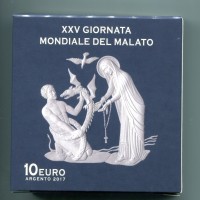 Vaticano 2017: 10 euro "XXV Giornata Mondiale del Malato", in confezione originale