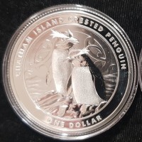 Nuova Zelanda, Elisabetta II (1952-2022): 1 dollaro 2020 "Crested Penguin- Pinguini" -oncia-
