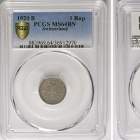 Svizzera, Confederazione: 1 rappen 1920, in slab PCGS MS64BN