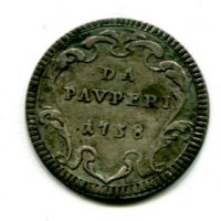 Roma, Clemente XIII (1758-1769): grosso 1758 (Muntoni#24)