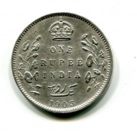 India Britannica, Edoardo VII (1901-1910): 1 rupia 1903 (KM#508)