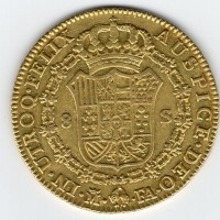 Spagna, Carlos IV (1788-1808): 8 escudos 1802 M-FA (Cayon#14562)