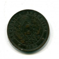 Argentina: 2 centavos 1885 (KM#33)