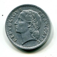 Francia, Quarta Repubblica (1947-1959): 5 franchi 1949 (Gadoury#766a)