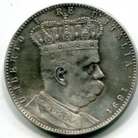 Colonia Eritrea, Umberto I (1890-1896): tallero 1891 -Spazzolata-(Gigante#1)
