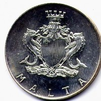 Malta: 2 sterline 1973 "porta Tal-Imdina" (KM#20)