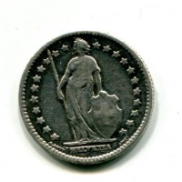 Svizzera, Confederazione: 1 franco 1908