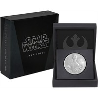 Niue, Elisabetta II (1952-2022): 2 dollari 2016 "Star Wars- Han Solo" in confezione originale. Richiestissima e gia esaurita. Oncia in argento