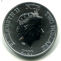 Niue, Elisabetta II (1952-2022): 2 dollari 2020 "Topolino" -Oncia-