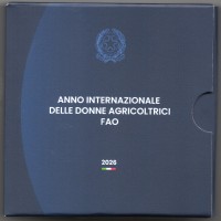 Italia 2026: 5 euro "Anno Internazionale delle Donne Agricoltrici-Fao", tiratura 5.000 pezzi. Proof
