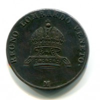 Milano, Francesco I (1815-1835): 5 cent. 1822 (Gigante#89)

