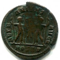 Massenzio (306-312 d.C.): follis " AETERNITAS AVG N" zecca di Ostia (RIC#35)
