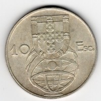Portogallo, Repubblica (dal 1910): 10 escudos 1954 (KM#586)