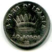 Milano, Napoleone I (1805-1814): 10 soldi 1810 (Gigante#177)
