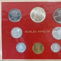 Vaticano, Giovanni XXIII (1958-1963): serie zecca 1962-IV, 8 pezzi in confezione originale