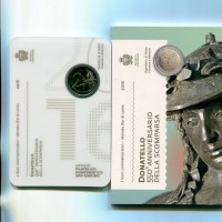 San Marino 2016: 2 euro commemorativi "Donatello", nel folder originale