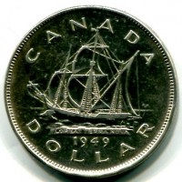 Canada, Giorgio VI (1936-1952): 1 dollaro 1949 (KM#47). segno al D/
