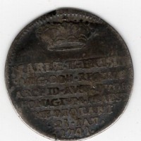 Milano, Maria Teresa (1740-1780): 10 soldi o gettone 1741 per "Incoronazione a Milano" (MIR#431/1), gr. 1,81