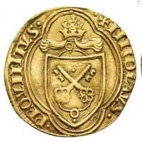 Roma, Nicolò V (1447-1455): ducato (MIR#329), grammi 3.48, mm 21.5, ondulata