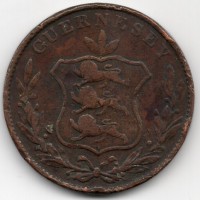Guernsey, Guglielmo IV (1830-1837): 8 doubles 1834 (KM#3), colpi al bordo
