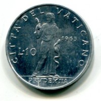 Vaticano, Paolo VI (1963-1978): 10 lire 1963-I
