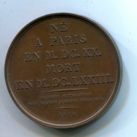 Francia, Moliere (Jean Baptiste Poquelin 1622-1673): medaglia 1816, diametro 41mm, gr.36,09