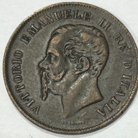 Vittorio Emanuele II (1861-1878): 5 cent. 1862-Na (Gigante#104)
