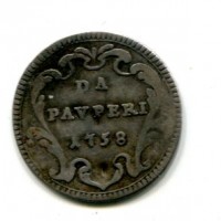 Roma, Clemente XIII (1758-1769): grosso 1758-I (Muntoni#24)