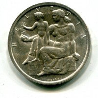 Svizzera, Confederazione: 5 franchi 1948 "Costituzione Federale"
