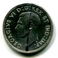 Canada, Giorgio VI (1936-1952): 1 dollaro 1939 (KM#38), segno al D,moneta pulita
