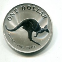 Australia, Elisabetta II (1952-2022): 1 dollaro 1993 "Kangaroo" (KM#211.1), prima data emessa
