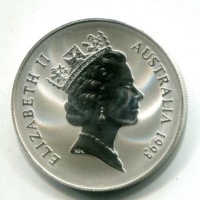 Australia, Elisabetta II (1952-2022): 1 dollaro 1993 "Kangaroo" (KM#211.1), prima data emessa