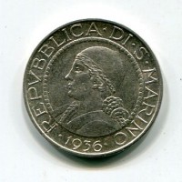 San Marino: 5 lire 1936 (Gigante#22)