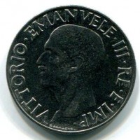 Vittorio Emanuele III (1900-1943): 1 lira 1942-xx "Impero" (Gigante#158)