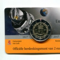 Belgio 2017: 2 euro "200° Anniversario dell’Università di Liegi”. Coincard Ufficiale, versione fiamminga