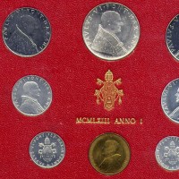 Vaticano, Paolo VI (1963-1978): serie zecca 1963-I, 8 pezzi nella confezione originale