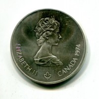 Canada, Elisabetta II (1952-2022): 5 dollari 1974 "Indiani in Canoa" (KM#92)
