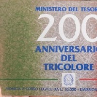 Repubblica Italiana: 1997, 10.000 lire "200° anniversario del tricolore"