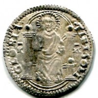 Venezia, Andrea Vendramin (1476-1478): marcello o 1/2 lira (Paolucci#3), sigle P-M, gr. 3.23
