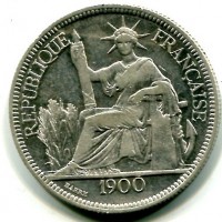 Indocina Francese: piastra di commercio 1900 (KM#5a.1)
