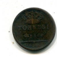 Napoli, Ferdinando I (1816-1825): 5 tornesi 1819 (Gigante#21)
