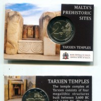 Malta 2021: 2 euro commemorativi "Templi Di Tarxien", in coincard