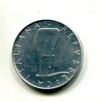 Repubblica Italiana (dal 1946): 5 lire 1956 "Delfino" (Gigante#287)