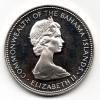 Bahamas, Elisabetta II (1952-2022): 1 dollaro 1971 "Conchiglia" (KM#22)
