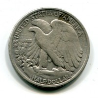 USA: 1/2 dollaro 1918 "Liberty", spazzolato, colpetto
