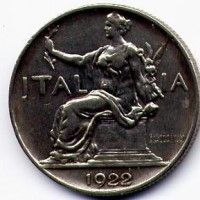 Vittorio Emanuele III (1900-1943): buono da 1 lira 1922 (Gigante#140)