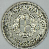 Gran Bretagna, Giorgio VI (1936-1952): 3 pence 1937 (Spink#4085)