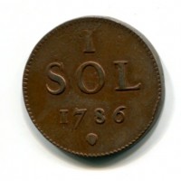Lussemburgo, Giuseppe II (1765-1790): 1 sol 1786, zecca Bruxelle (Weiller#246)